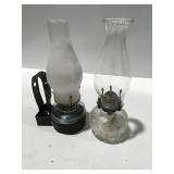Two oil lamps