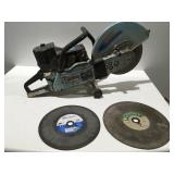 Target super 100 concrete saw with blades