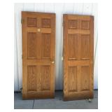 2 solid wood doors 30ï¿½ x 80ï¿½ used
