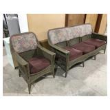 2 Pc Wicker Set