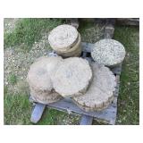 Miscellaneous concrete stepping stones