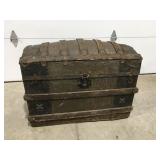 Vintage metal and wood trunk
