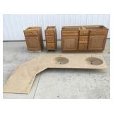 Bath cabinets and sink