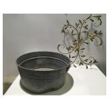 Galvanized, wash, tub and wall Decour