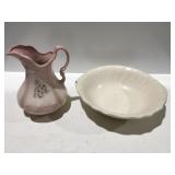 Bowl and pitcher some damage