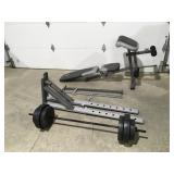 Golds Gym Weight Bench and Weights