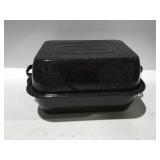 Enameled roaster pan
