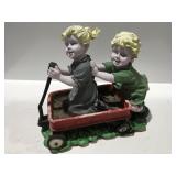 Children and wagon, yard decor