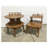 2 wood side / end tables