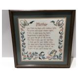 Needlepoint framed