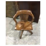 Antique Wood Office Chair