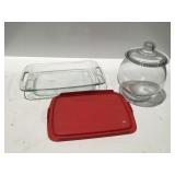 Covert Pyrex casserole, dish and glass cookie jar