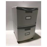 Plastic STOREX filing cabinet no key