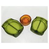Vintage glass ashtrays
