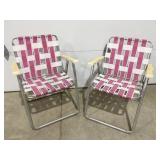 Two lawn chairs