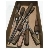 Wood handled screwdrivers