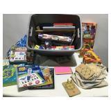 Tote of homeschool materials