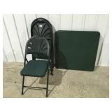 Card table and chairs