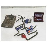 Tree, climber steps, and knife