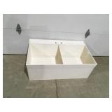 Double utility sink 40" wide no legs