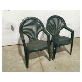 Outdoor plastic chairs