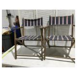 2 vintage beach, chairs, folding