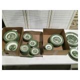 Colonial homestead by royal plates, dishes