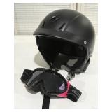 Helmet and goggles