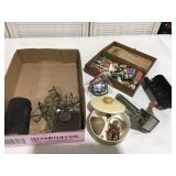 Nativity set, and other items