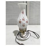 Milk, glass, painted lamp