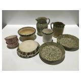 Sponge ware, stoneware Roseville & blueberry