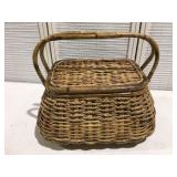 Cloth lined picnic basket