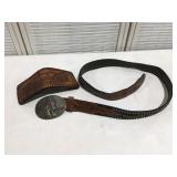 Stetson belt, buckle, wallet