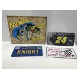 Batman and robin sign & license plate