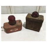 2 vintage emergency lights