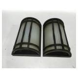 2 outdoor wall sconces