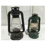 2 kerosene lanterns