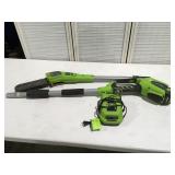 Green works pole trim saw works