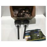 LED solar pathway lights no stakes