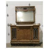 Bar with stain, glass and mirror 5ï¿½ w x 41ï¿½t x