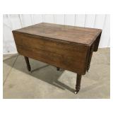 Vintage wood drop leaf table