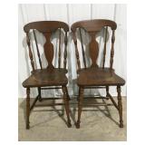 2 vintage wood chairs