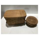 Picnic basket paper plate holders