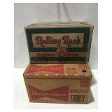 Rolling rock & Budweiser vintage boxes Budweiser