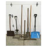 Yard tools with squeegee