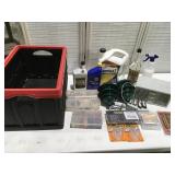 Miscellaneous household garage items in a folding