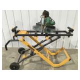 Hitachi 8 1/2 inch slide compound saw with stand