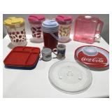 Plastic pitchers cooler, snack trays