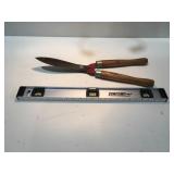 24 inch LVL and hedge trimmers