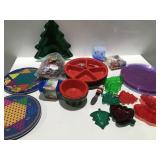 Christmas items serving game board